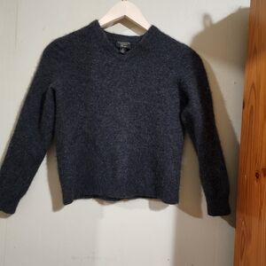 Club Room Women's Dark Gray V-Neck Cashmere Size Xl